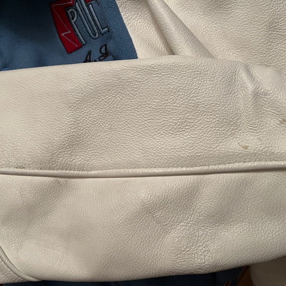 MPULZ Leather Sleeved Wool Letterman Varsity Jacket - Picture 13 of 13